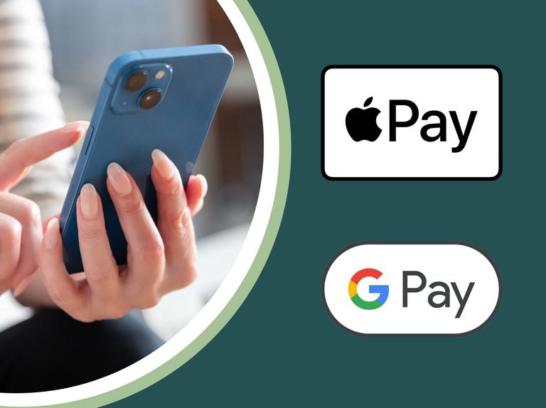 Information über die neuen Zahlungsarten Apple Pay und Google Pay.